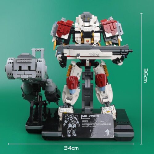 bộ lắp ghép Robot MU-2 Trọng Giáp Cá Mập Trắng-11 kích thước lớn 36cm, đồ chơi lắp ráp Zhongxin She 11002 cho con trai 6 tuổi, mô hình robot Ling Cage giá tốt.
