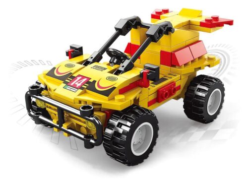 Bộ lắp ghép AchKo 10016 Xe Địa Hình Sa Mạc màu vàng đen, đồ chơi lắp ráp cho bé trai 6 tuổi, mô hình 145 mảnh ghép giá tốt.