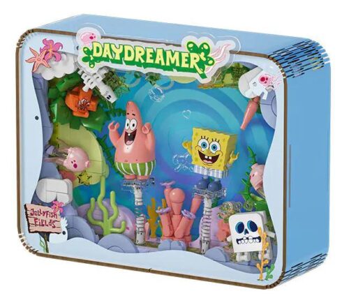 bộ lắp ghép Khung ảnh Spongebob AREA-X AB0031, đồ chơi mô hình Spongebob và Patrick, khung ảnh đèn LED cho bé trai bé gái 6 tuổi, giá tốt