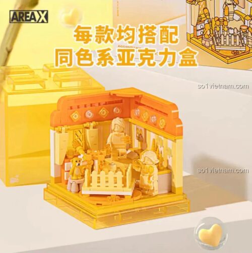 bộ lắp ghép AREA-X AX0095 Hộp Cảm Hứng Gia Đình, chất lượng cao, hộp trưng bày acrylic cho trẻ 12 tuổi