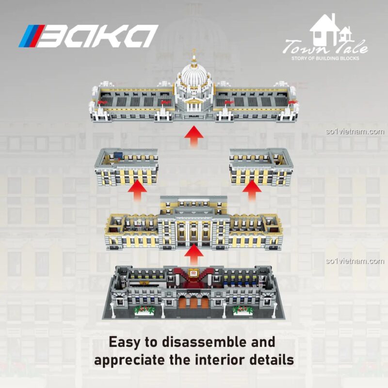 Mô hình kiến trúc Ngân hàng HSBC Baka 33205, bộ lắp ghép hơn 10.000 chi tiết, biểu tượng Thượng Hải, dành cho con trai 14 tuổi