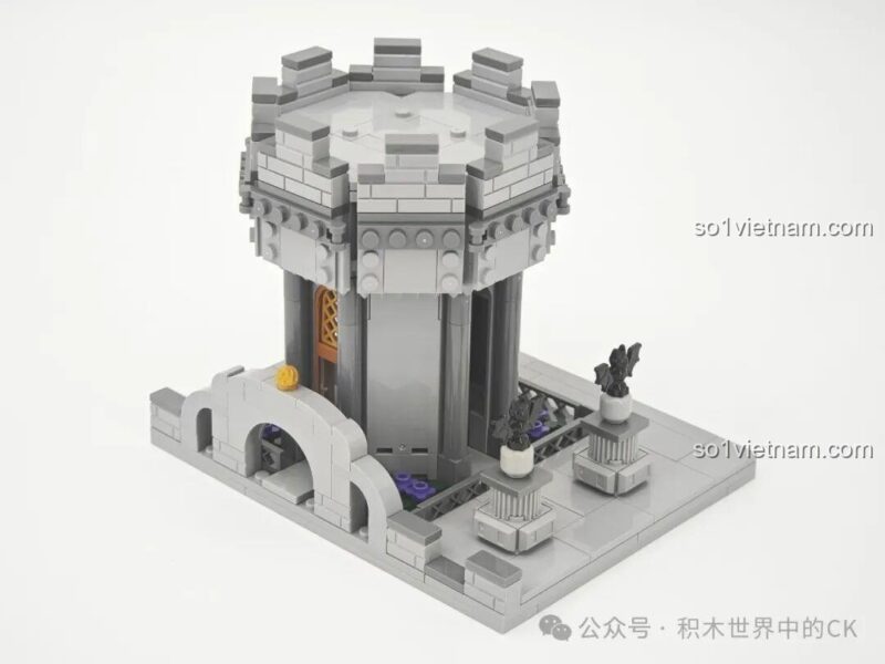 Quá trình lắp ráp bộ đồ chơi lắp ráp BAKA 33210 Lâu đài Ma thuật, thể hiện sự phức tạp và thú vị của 8514 mảnh ghép, dành cho con trai 14 tuổi, giá tốt.