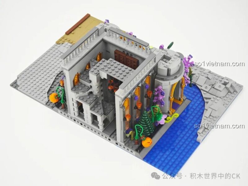 Dụng cụ tách gạch màu tím đi kèm bộ lắp ghép BAKA 33210 Lâu đài Phép thuật, hỗ trợ lắp ráp 8514 chi tiết dễ dàng hơn, chất lượng tốt.