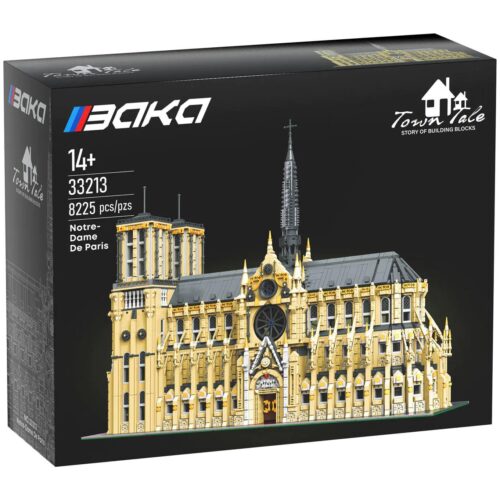 Hộp bộ lắp ghép Nhà thờ Đức Bà Paris BAKA 33213 với 8225 chi tiết, mô hình kiến trúc lớn dành cho con trai 14 tuổi, giá tốt