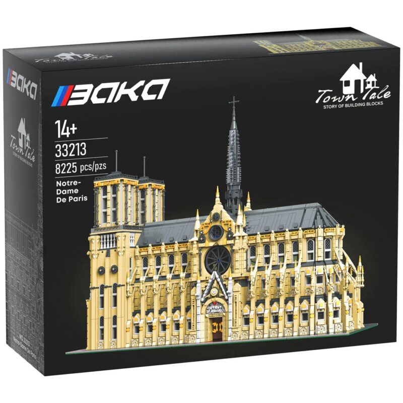 Hộp bộ lắp ghép Nhà thờ Đức Bà Paris BAKA 33213 với 8225 chi tiết, mô hình kiến trúc lớn dành cho con trai 14 tuổi, giá tốt