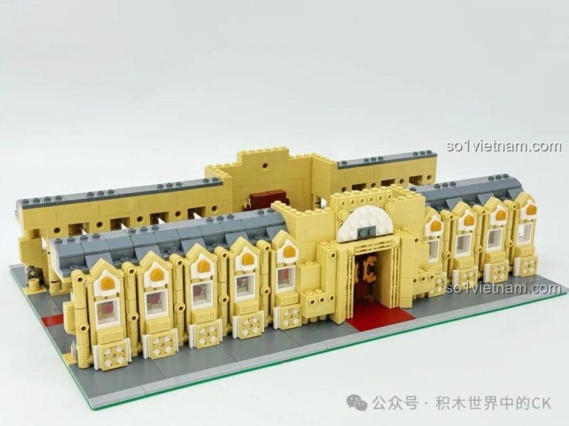 Quá trình lắp ráp mô hình Nhà thờ Đức Bà Paris BAKA 33213, thể hiện các giai đoạn xây dựng chi tiết của công trình kiến trúc