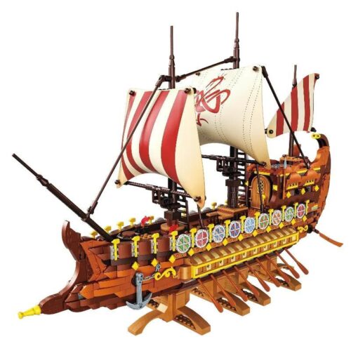 Tàu chiến cổ đại Viking Baka Technology 33303, bộ lắp ghép 2073 mảnh, đồ chơi xây dựng cho bé trai 8 tuổi