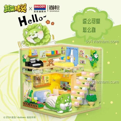 Căn Hộ Cải Chíp Cún BALODY 21183, bộ lắp ghép sáng tạo, đồ chơi giáo dục cho bé gái 6 tuổi