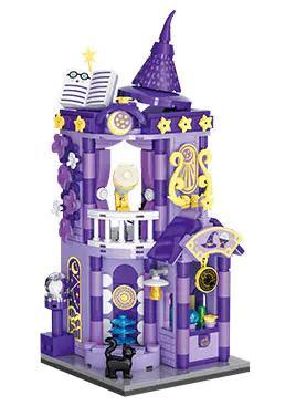 Bộ lắp ghép Ngôi Nhà Tarot Tinh Linh BALODY 21203 màu tím mộng mơ, đồ chơi lắp ghép Tháp Tarot tinh xảo cho bé gái 8 tuổi giá tốt