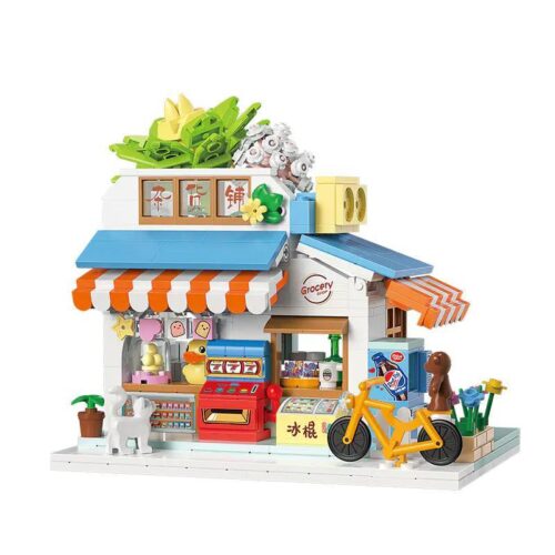bộ lắp ghép Cửa hàng hoa cỏ BALODY 21207, mô hình cửa hàng đáng yêu cho bé gái 6 tuổi, giá tốt.