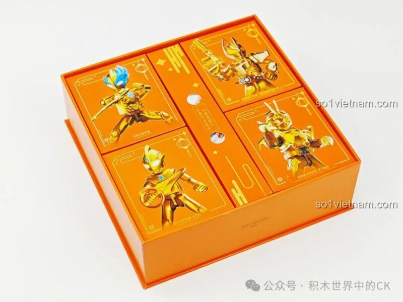 Toàn bộ 4 hộp figure bên trong hộp quà BLOKEES 01134.