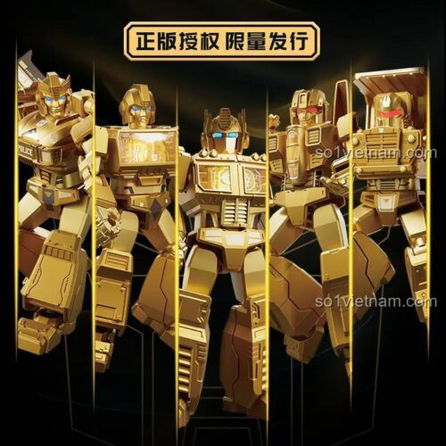 Bộ lắp ghép Transformers BLOKEES 71191 với các nhân vật Robot biến hình màu vàng kim, đồ chơi mô hình Optimus Prime cho bé trai 10 tuổi, chất lượng cao