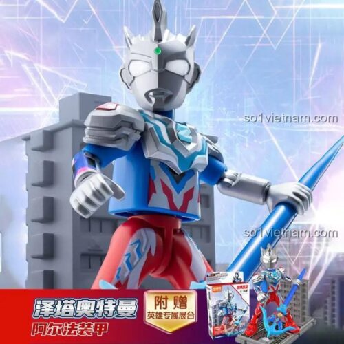 Cận cảnh mô hình Zeta Ultraman Alpha Armor, đồ chơi lắp ráp 布鲁可BLOKEES