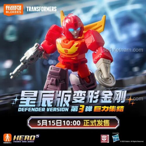 figure Robot Transformers BLOKEES 71304 Hot Rod chất lượng cao cho bé trai 8 tuổi
