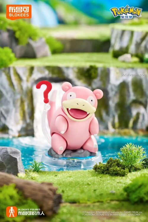 Figure BLOKEES 74010 Slowpoke với phụ kiện dấu hỏi, mô hình figure Pokémon cho bé gái 6 tuổi.