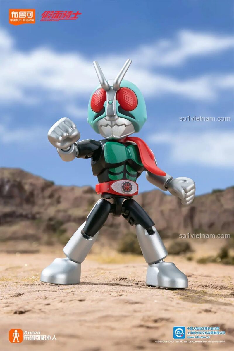 Mô hình Kamen Rider Zero-One đang hành động từ bộ lắp ghép Kamen Rider 74301 của 布鲁可BLOKEES