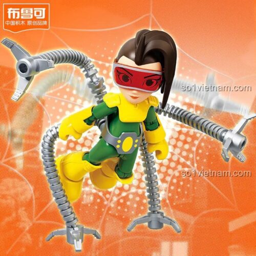 Bộ lắp ghép Doctor Octopus 布鲁可BLOKEES 74818, đồ chơi mô hình siêu anh hùng cho bé trai 3 tuổi, cánh tay robot linh hoạt, giá tốt