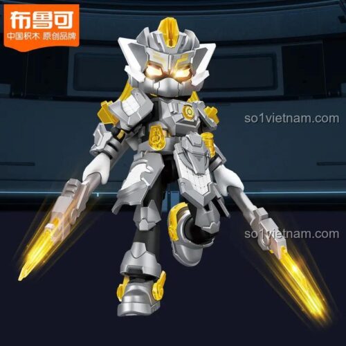 Mô hình Mã Siêu AMV-18, đồ chơi lắp ráp Anh Hùng Vô Hạn, bộ xếp hình 85025 cho bé trai 10 tuổi, màu bạc và vàng, có đèn LED, giá tốt