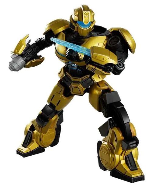 Robot Bumblebee B-127 màu vàng óng ánh, chi tiết sắc nét, khớp cử động linh hoạt, cầm vũ khí ánh sáng xanh, là đồ chơi mô hình Transformer cho bé trai 12 tuổi, giá tốt, chất lượng cao, tương thích LEGO®