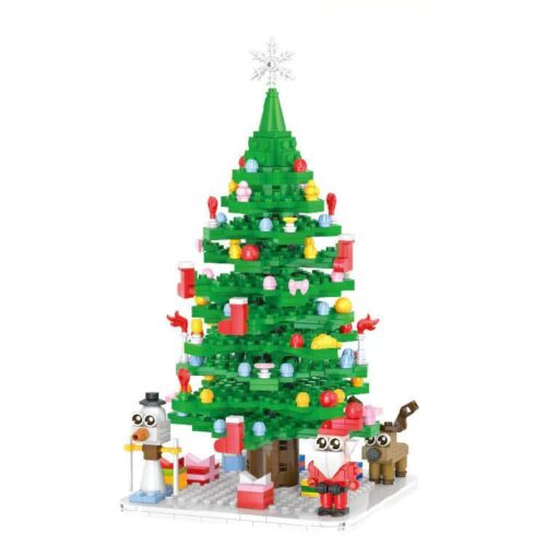 Mô hình Cây Thông Noel Đếm Ngược 1048A 博士星 lắp ráp, đồ chơi xếp hình Giáng Sinh cho bé 6 tuổi, quà tặng ý nghĩa