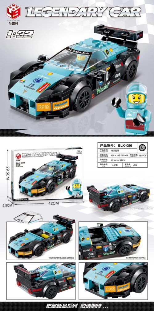 Mô hình siêu xe Maserati Brukko BLK-086