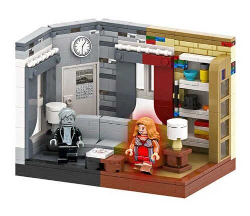 Bộ lắp ghép The Westview Stories X6135 Buildale tái hiện cảnh phim Marvel WandaVision với 2 minifigure, 433 chi tiết, phù hợp cho bé trai 14 tuổi