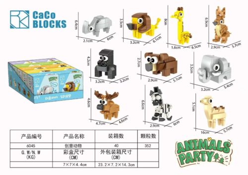 bộ đồ chơi Động vật rừng CaCo 6045 Bộ Lắp Ghép Động Vật Sáng Tạo cho bé 6 tuổi, giá tốt