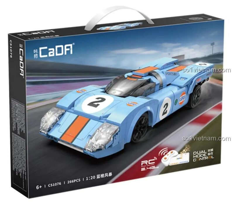 Siêu xe Porsche 917K Bão Xanh Cam DoubleE Xe đua Porsche 917K Bão Xanh Cam 51076, có điều khiển từ xa, đồ chơi cho bé trai 6 tuổi.