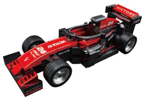Mô hình xe đua F1 CaDA C55054 màu đỏ đen, 123 mảnh, đồ chơi lắp ráp cho bé 8 tuổi
