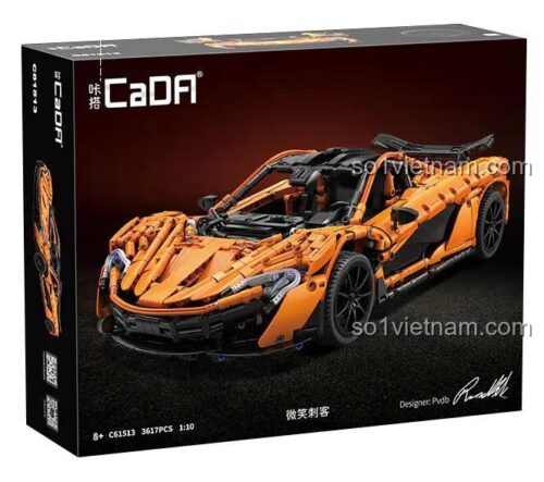 Hộp đựng bộ lắp ghép siêu xe "Mỉm Cười Sát Thủ" CaDA C61513, 3617 mảnh, tỉ lệ 1:10, đồ chơi Technic cho bé trai
