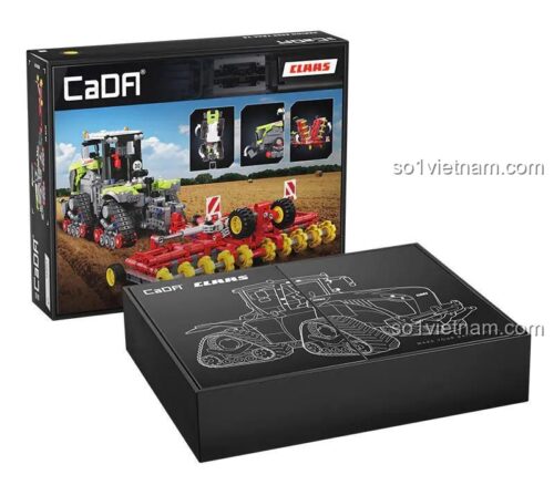 Hộp đồ chơi lắp ráp CaDA C65012 Máy Kéo Nông Nghiệp Bánh Xích, bộ xếp hình chất lượng cao, giá tiết kiệm cho bé trai.