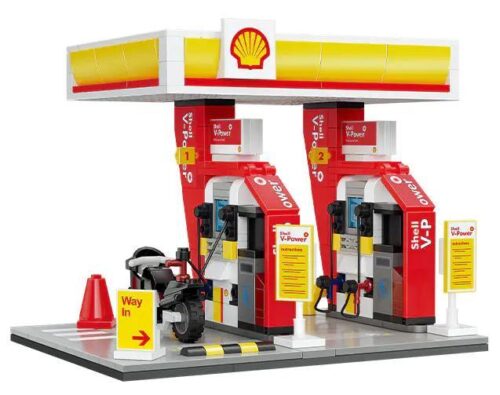 Bộ lắp ghép CaDA C66028 Trạm Xăng Shell chi tiết chân thực, đồ chơi lắp ráp cho bé trai 8 tuổi, giá tốt.