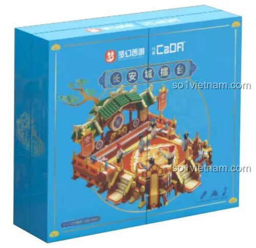 đồ chơi lắp ráp CaDA C67007 Đấu Trường Lôi Đài Trường An Thành, mô hình kiến trúc tinh xảo với 6 minifigures, đồ chơi cho bé trai 8 tuổi