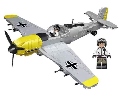 Bộ lắp ghép Máy bay chiến đấu BF109 CAYI 6816 chi tiết cao, kèm minifigure phi công, đồ chơi mô hình quân sự cho bé trai 6 tuổi, giá tốt.