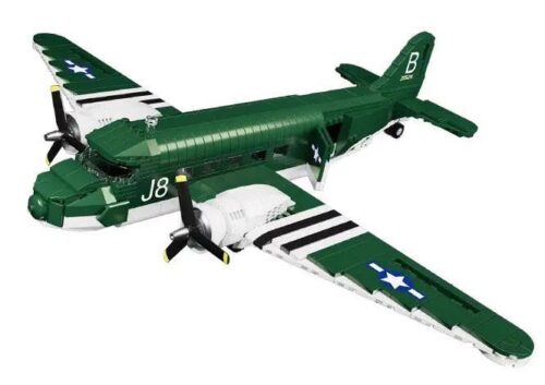 bộ lắp ghép Máy bay vận tải Douglas C-47 CAYI 6854 màu xanh lá, phù hợp bé trai 6 tuổi, giá tốt.
