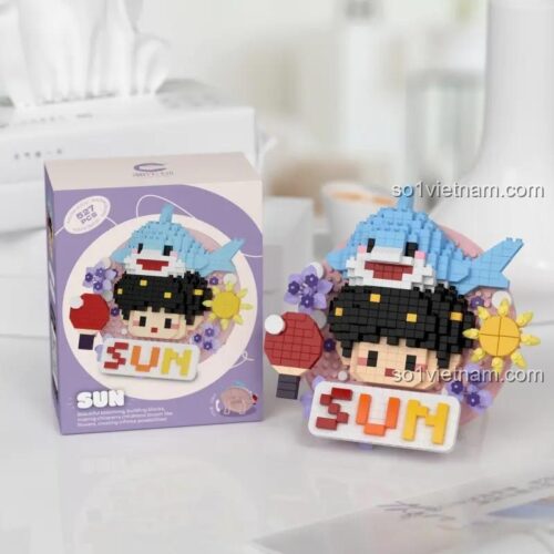 hộp bộ xếp hình Chao Le Chuang 7332 Mô hình huy hiệu Sun, đồ chơi mô hình cho bé trai 8 tuổi chất lượng cao