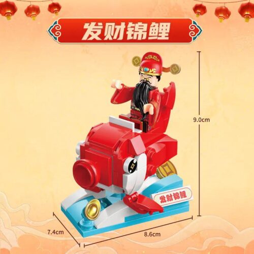 bộ lắp ghép Mô hình Thần Tài Chao Qi Qu CQQ10020, đồ chơi lắp ráp Mô hình Cá Chép Phát Tài, mang lại may mắn tài lộc, cho bé 6 tuổi, giá tốt
