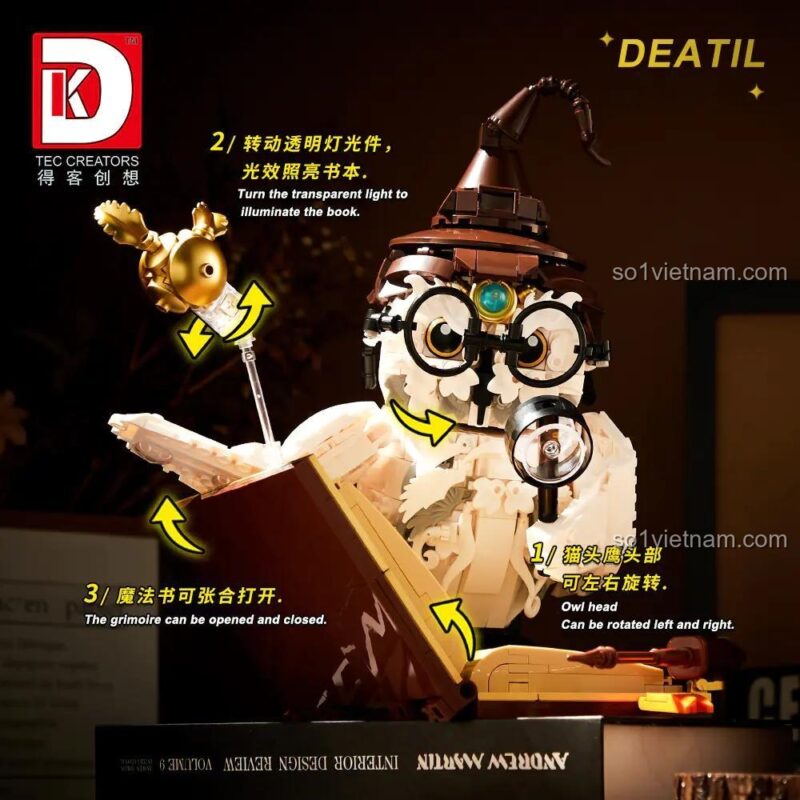 Chi tiết bộ lắp ghép DK 7037 Thế Giới Phép Thuật: Cú xoay đầu