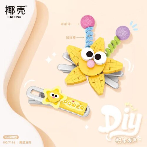 Kẹp Tóc Ngôi Sao Vàng Coconut 7116 bộ đồ chơi lắp ghép sáng tạo cho bé gái 6 tuổi
