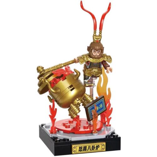 Mô hình Tôn Ngộ Không phá Lò Bát Quái CQQ10013 của hãng CoolFun, bộ lắp ghép giá rẻ cho bé trai 6 tuổi yêu thích Tây Du Ký.