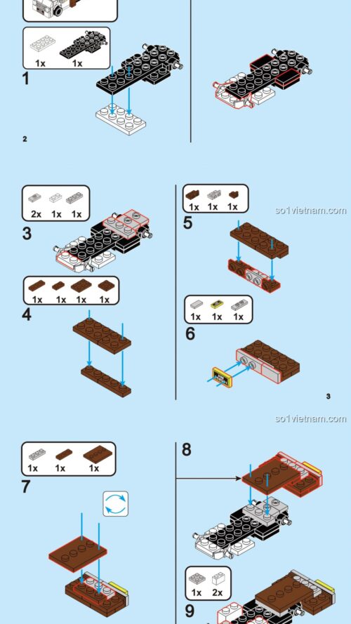 Xe Hamburger Mini DECOOL 22045 hướng dẫn DECOOL 045 Xe Bán Hamburger Lưu Động