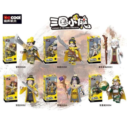 Bộ đồ chơi Lính Khăn Vàng Decool 20350, bộ 6 minifigure nhân vật Tam Quốc, đồ chơi mô hình cho bé trai 6 tuổi, giá tốt