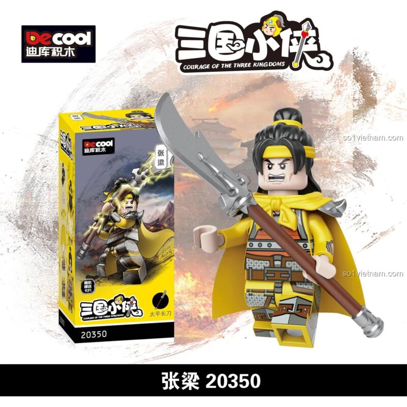 Bộ lắp ghép Nhân vật Tam Quốc Decool 20350 minifigure Trương Lương, đồ chơi mô hình cho bé trai 6 tuổi, giá rẻ