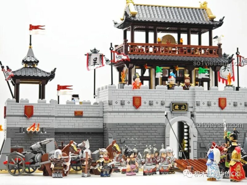 Chi tiết mô hình Tam Quốc Thành Trì Decool 20512