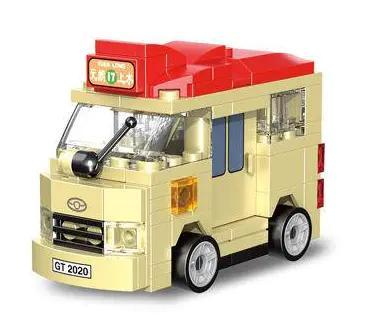bộ đồ chơi Xe Buýt Kéo Lùi Hồng Kông DECOOL 22025, đồ chơi lắp ghép cho bé trai 6 tuổi, giá tốt