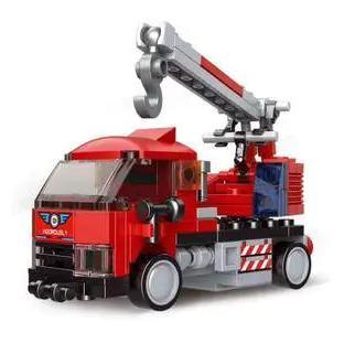 bộ lắp ghép Xe Cứu Hỏa Cần Cẩu Hồi Lực DECOOL 22030 giá tốt cho bé trai 6 tuổi