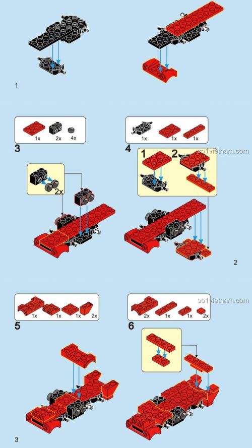 Xe Cứu Hỏa Mini DECOOL Hướng Dẫn Lắp Ghép DECOOL 22034 Xe Cứu Hỏa Mini