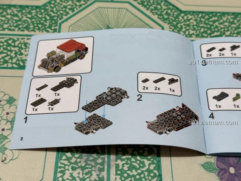Sách hướng dẫn lắp ghép DECOOL 22052 Xe Hồi Lực Mini, dễ hiểu cho bé trai 6 tuổi.