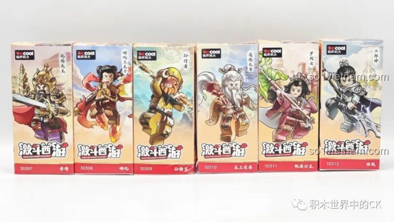 Bộ Lắp Ghép 6 Nhân Vật Tây Du Ký, bao gồm Tôn Ngộ Không, 8 tuổi, con trai, hành trình Tây Du, nhân vật Tôn Ngộ Không chi tiết, màu sắc sống động