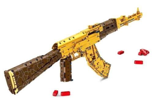 Mô hình súng AK47 Vàng DK 2005 1548 chi tiết bắn đạn nhựa cho bé trai 6 tuổi